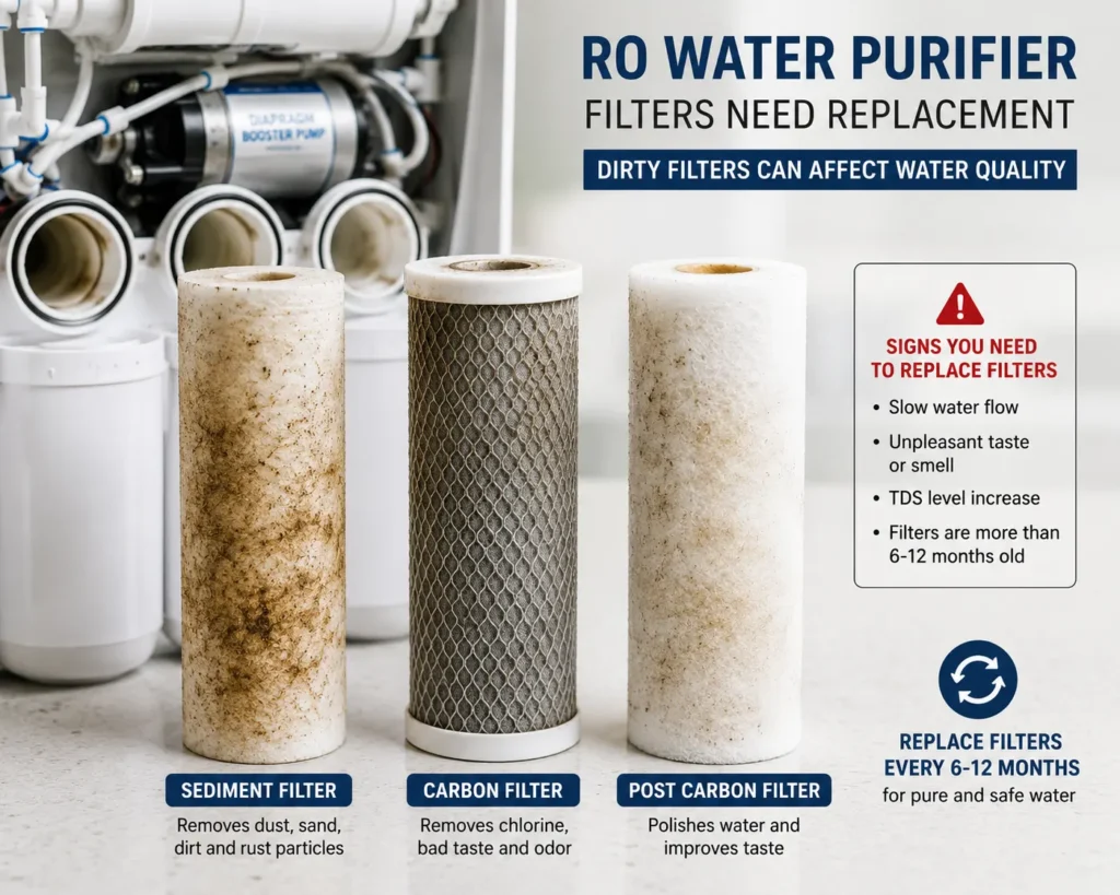 water purifier servicing signs