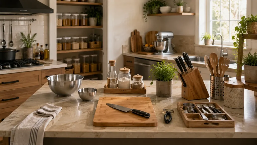 zone-based kitchen organization method