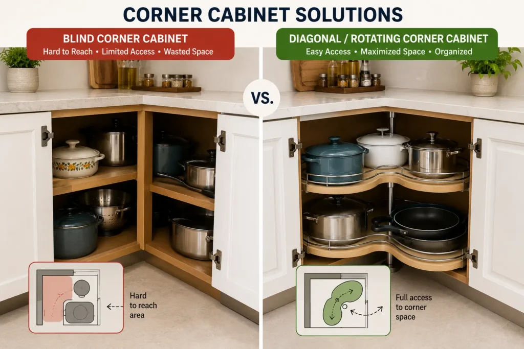 corner cabinet organization ideas