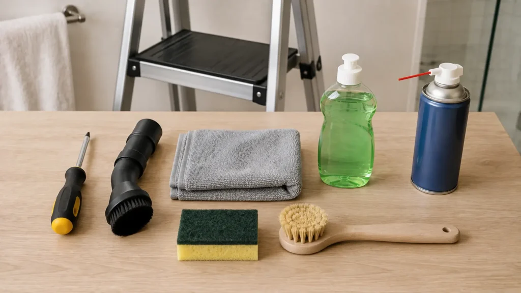 how to clean a bathroom exhaust fan