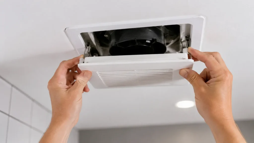 how to clean a bathroom exhaust fan