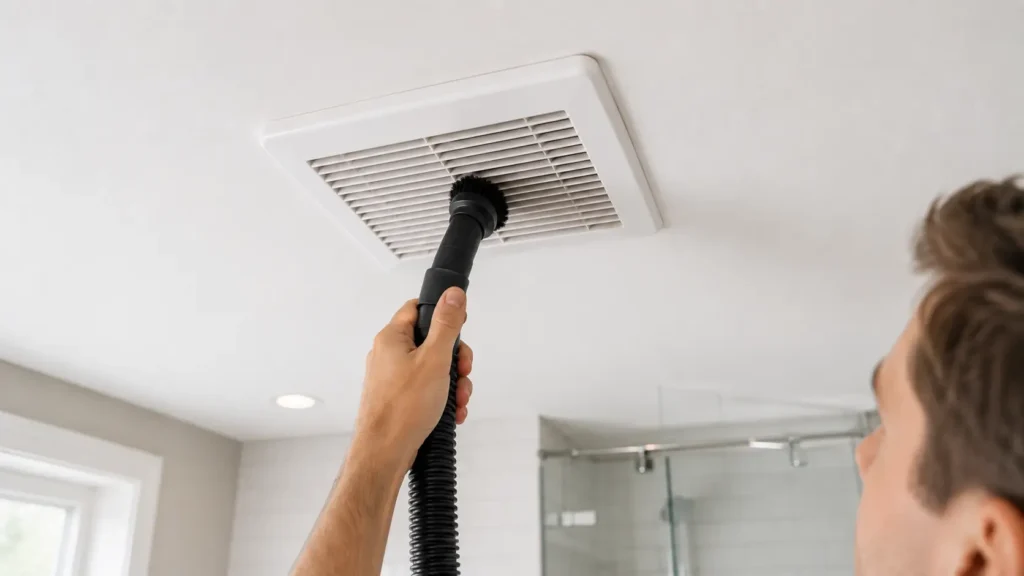 how to clean a bathroom exhaust fan