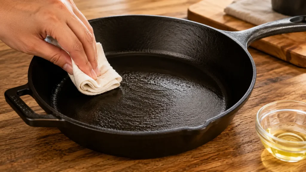 season and care for cast iron cookware