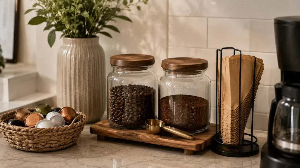 coffee station organization ideas