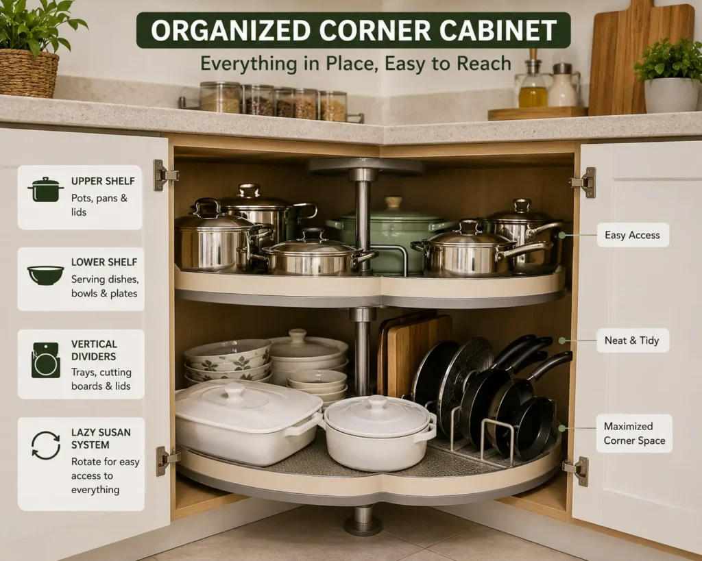how to organize kitchen cabinets