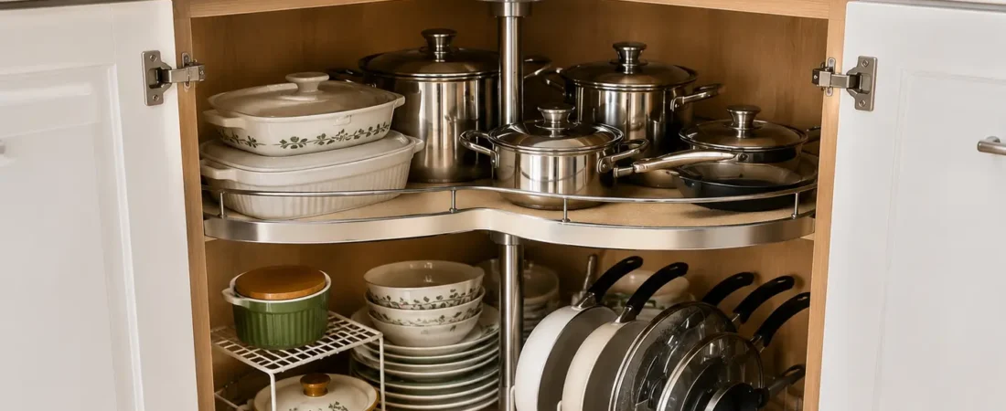 Corner Cabinet Organization Ideas for Awkward Kitchen Spaces
