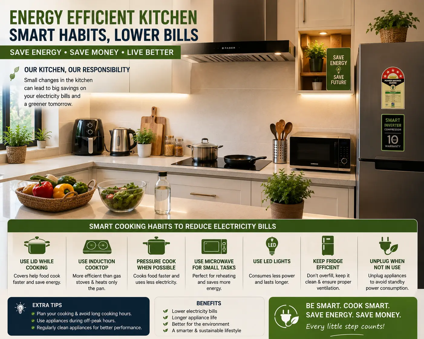 9 Energy Efficient Kitchen Tips to Lower Your Electricity Bill