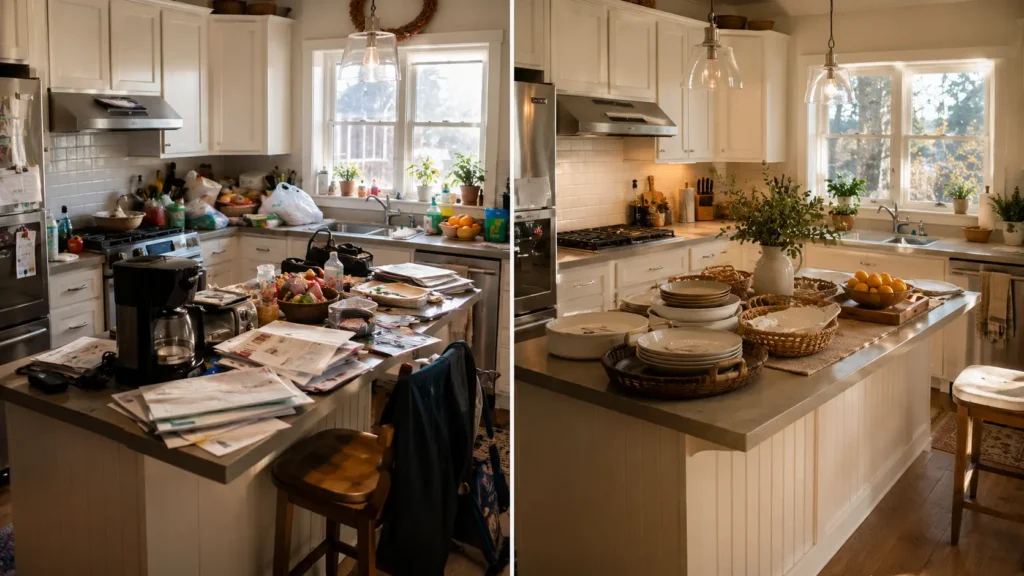 how to organize kitchen for holiday hosting