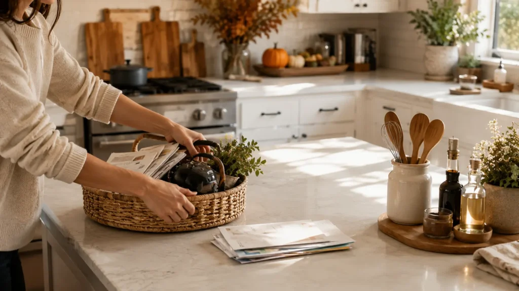 how to organize kitchen for holiday hosting