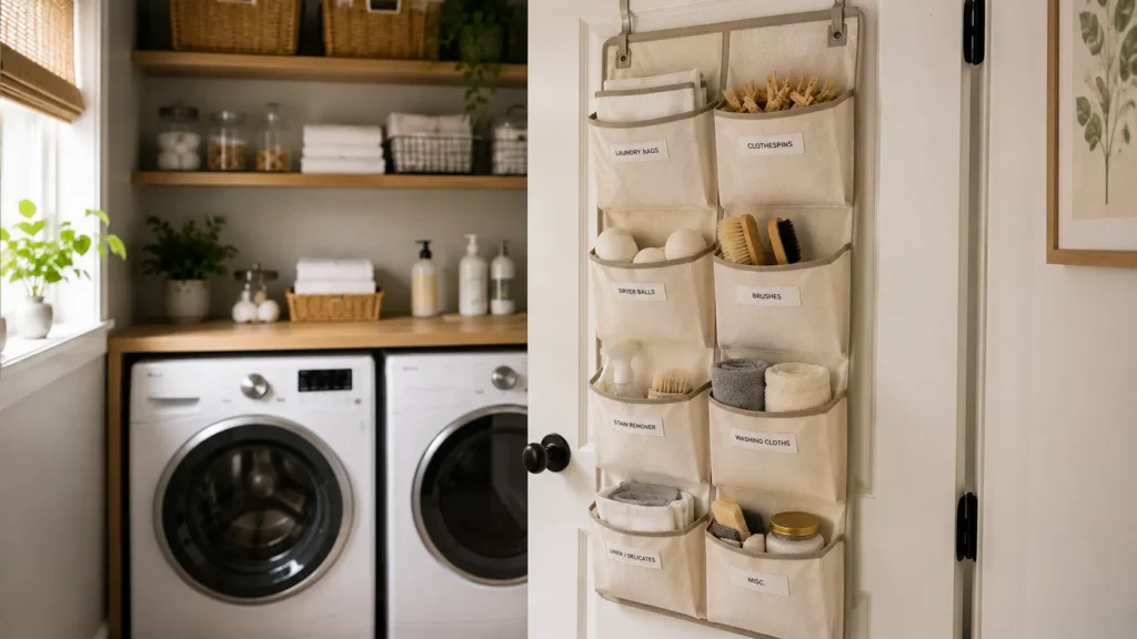small space laundry room organization ideas