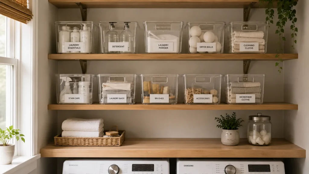 small space laundry room organization ideas