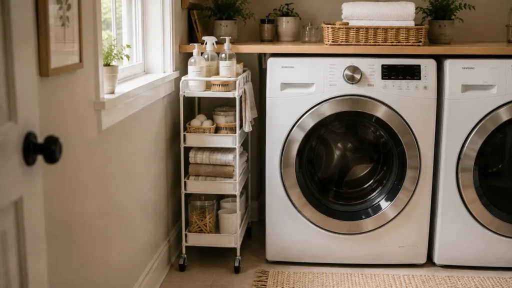 small space laundry room organization ideas