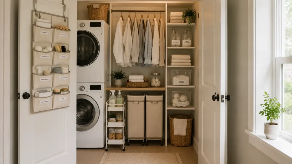 small space laundry room organization ideas