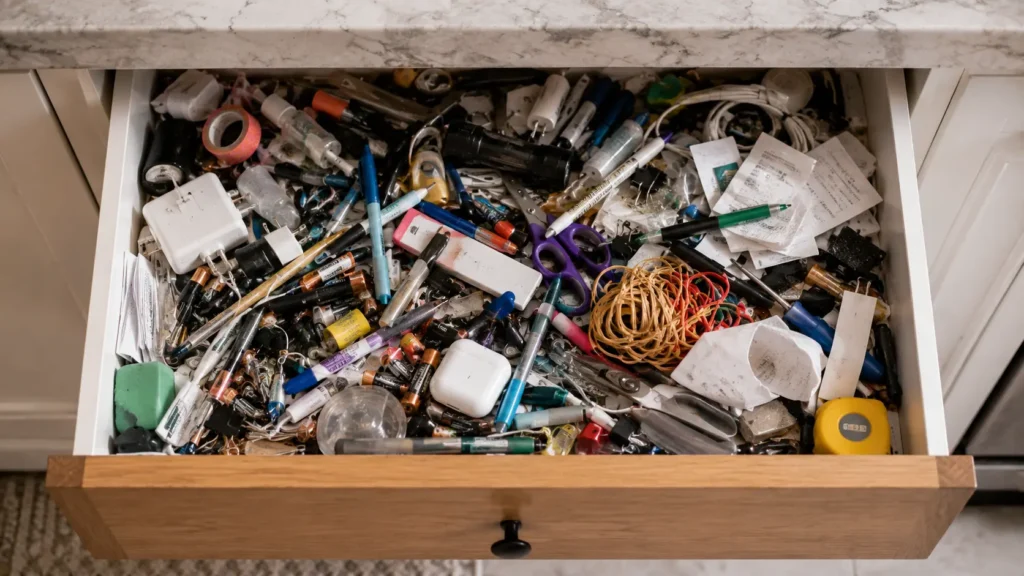 how to organize a kitchen junk drawer