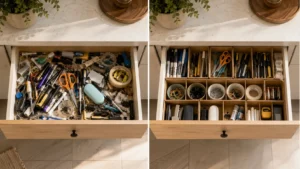 how to organize a kitchen junk drawer